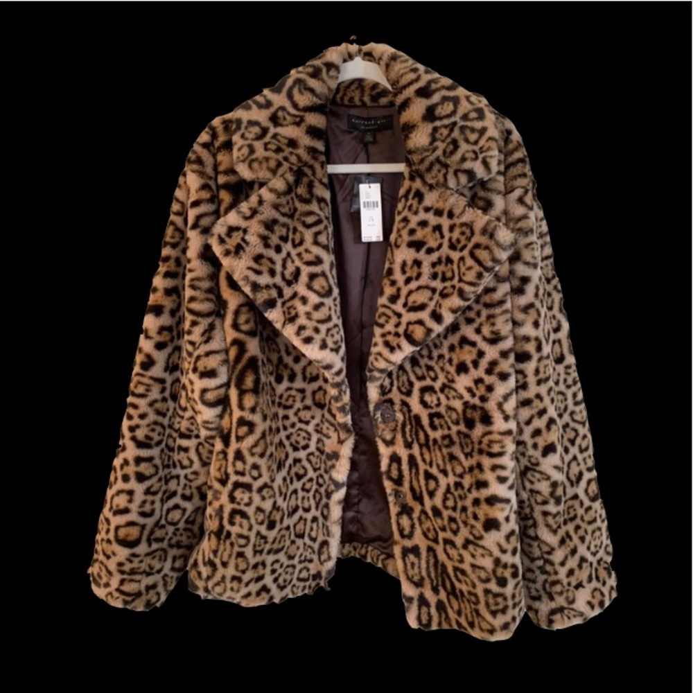 baby soft faux fur 🐆 print jacket